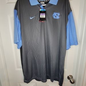 Nike Dri Fit North Carolina Tar Heels UNC Gray Polo Shirt 3XL A35